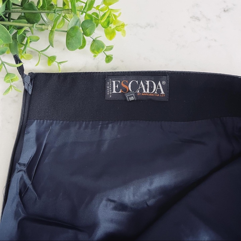 ✅ SALE 🖤 Vintage Escada by Margaretha Ley Black Pencil Skirt